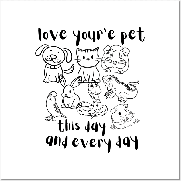 national love youre pet day Wall Art by Love My..